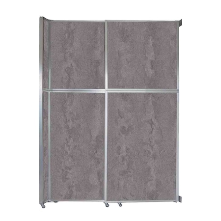 Versare Operable Wall Sliding Room Divider 6'10" x 10'3/4" Slate Fabric 1072219-1